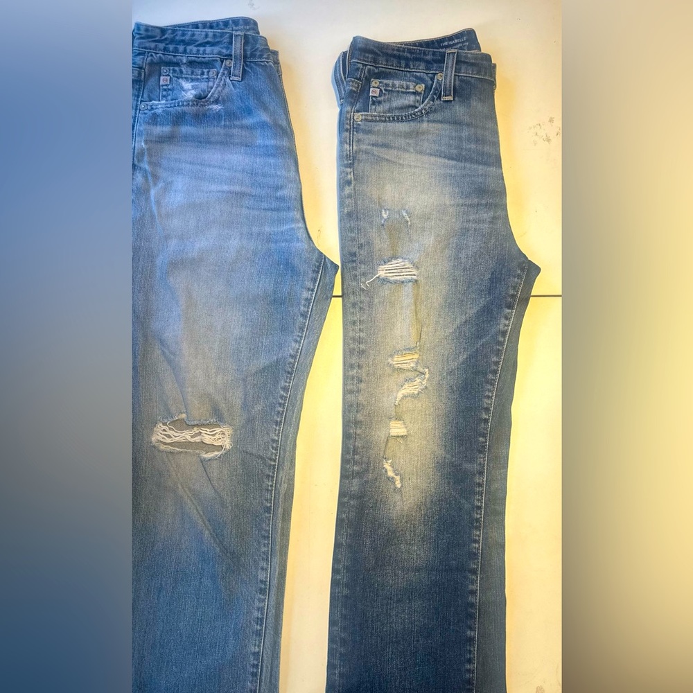 AG Jeans / 2 PAIRS / Adriano Goldschmied / Isabelle / Pheobe / straight leg / 27